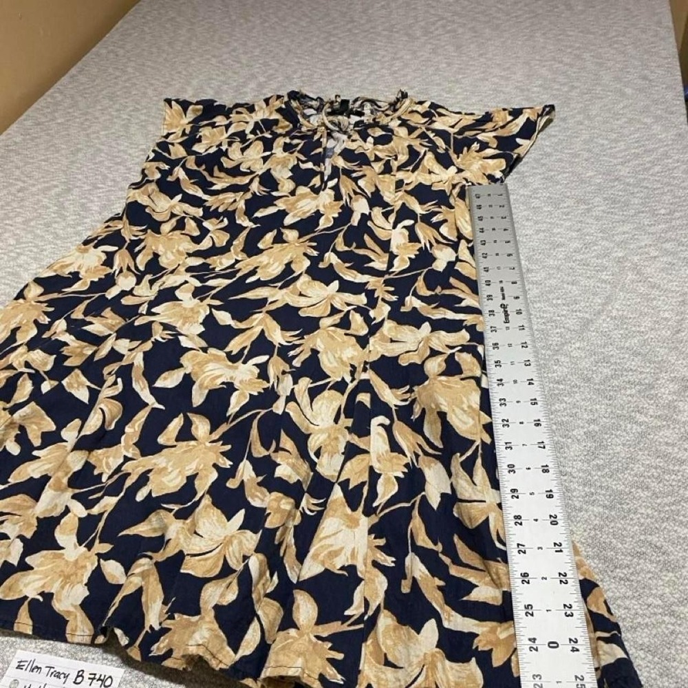 Ellen Tracy multicolor floral print blouse women L. SKU-B740